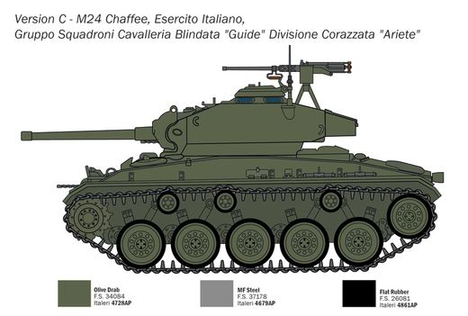 Maquette véhicule militaire : M24 Chaffee 1/35 - Italeri 6761 06761