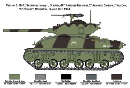 Maquette véhicule militaire : M4A1 Sherman et Infanterie - 1:35 - Italeri 06568 6568