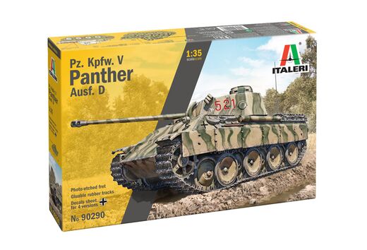 Maquette d'un tank militaire : HPZ. KPFW. V Pather AUSF. D 1/35 - Italeri 90290