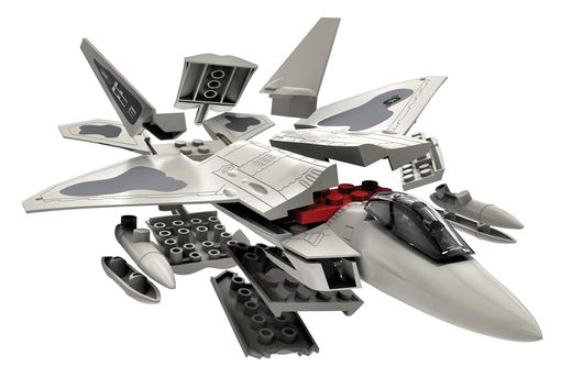 Quick Build - Maquette avion militaire : F22 Raptor - Airfix J6005