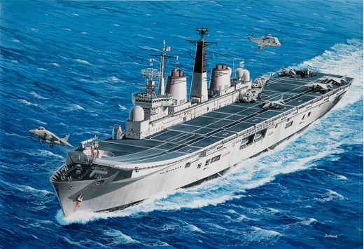 Maquette navire militaire : HMS Invincible (Falkland War) 1:700 - Revell 05172, 5172 - France-maquette.fr