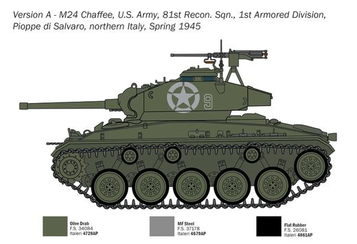 Maquette véhicule militaire : M24 Chaffee 1/35 - Italeri 6761 06761