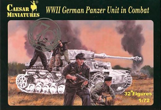 Figurines militaires : Equipage de panzer allemand au combat - 1:72 - Caesar HB085