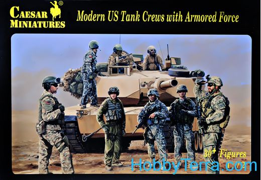 Figurines militaires : Equipage de char US Army moderne - 1/72 - Caesar 00103