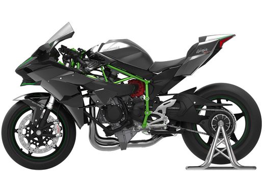 Kawasaki Ninja H2R 1:9 pré-colorée - Meng MT-001S