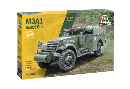 Maquette véhicule militaire : M3A1 Scout Car 1/72 - Italeri 7063 07063
