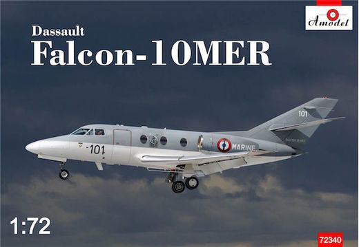 Maquette avion militaire : Dassault Falcon - 10mer (Marine nationale) 1985 - 1:72 - Amodel 72340