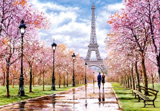 Puzzle promenage dans Paris - 1000 pièces - Castorland 104369