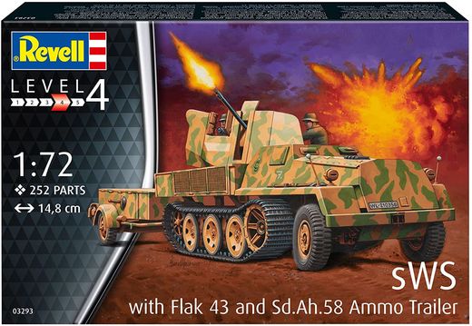 Maquette véhicule militaire : sWS Flak Sfl. avec 3,7cm Flak 1/72 - Revell 03293 3293