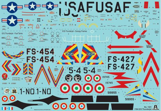 Maquette d'avion américain : F-84 Thunderjet 1/72 - Italeri 1321