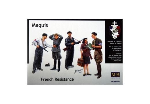 Figurines militaires : Résistants français et maquisards - 1:35 - Masterbox 03551