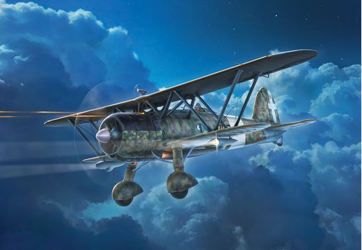 Maquette avion : Fizt CR 42CN Falco 1/35 - Italeri 1485 01485