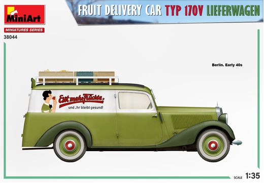 Maquette de voiture : Van de livraison de fruit 1/35 - Miniart 38044