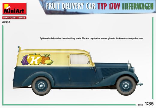 Maquette de voiture : Van de livraison de fruit 1/35 - Miniart 38044