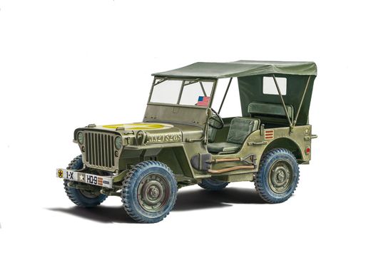 Maquette voiture : Willys Jeep MB - 80e Anniversaire 1941-2021 - 1/24 - Italeri 3635 03635