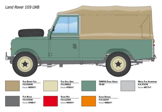 Maquette voiture : Land Rover 109 LWB 1/24 - Italeri 3665