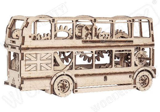 Jouet en bois - Bus londonien monté - Wooden City XDMLBG