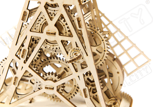 Puzzle 3D / Maquette bois - Moulin à vent mécanisé - Wooden City WR307