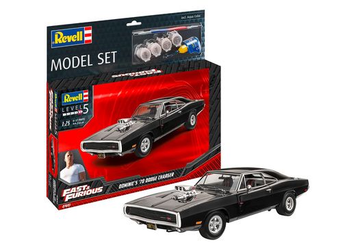 Boîte maquette voiture : Model Set F&F Dominics 1970 Dodge Charger 1:25 - Revell 67693