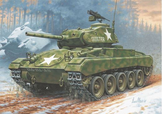 Maquette militaire : M24 Chaffee - 1:76 - Revell 03323, 3323