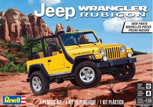 Maquette de voiture de collection : Jeep Wrangler Rubicon - 1/25 - Revell US 14501
