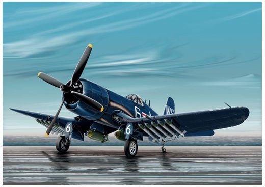 Maquette d'avion militaire : CORSAIR F-4U/4B - Italeri 00062 62
