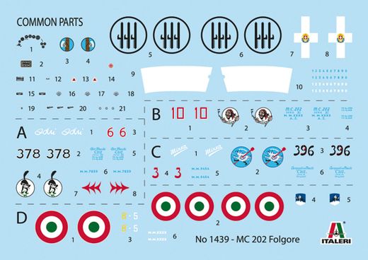 Maquette avion : MC.202 Folgore - 1/72 - Italeri 1439 01439