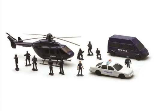 Miniature : Coffret police 3 véhicules + personnages - New Ray 61209