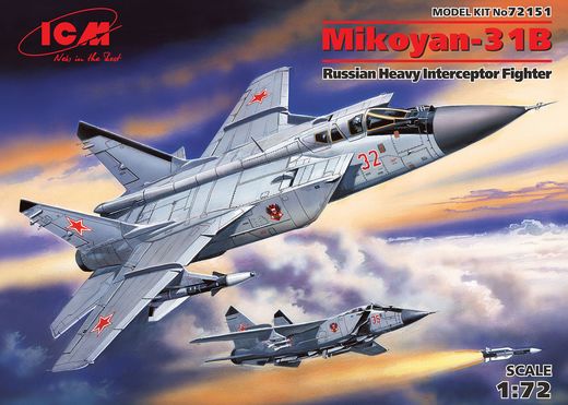 Maquette avion : MiG-31 Foxhound Russian Heavy Interceptor 1/72 - ICM 72151