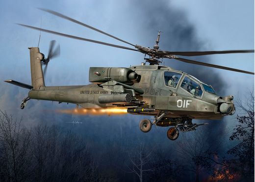 Maquette hélicoptère : AH-64A Apache 1/144 - Revell 03824