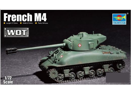 Maquette véhicule militaire : M4 français 1/72 - Trumpeter 7169