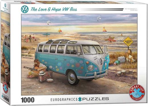 Puzzle VW Bus L'Amour et l'espoir (1000 pièces)