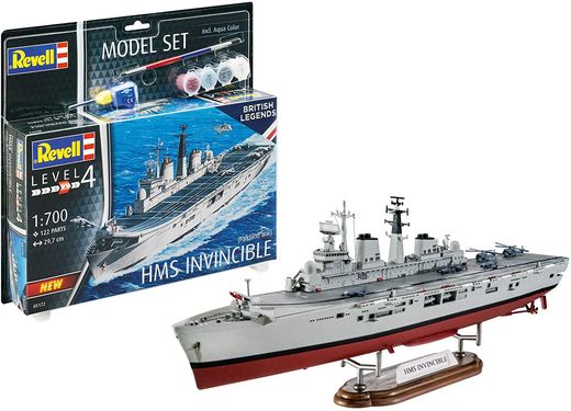 Boîte maquette militaire : Model Set HMS Invincible (Falkland War) - 1:700 - Revell 65172