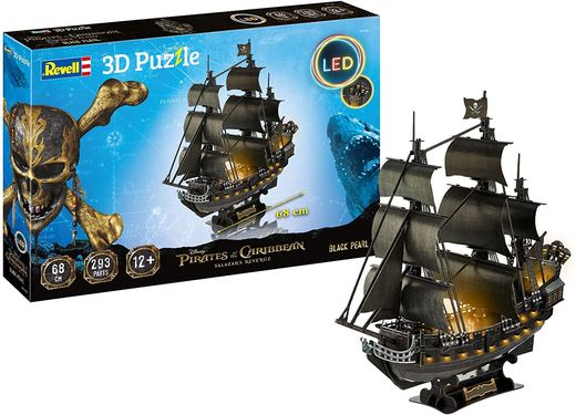 Puzzle 3D : Pirate des Caraïbes - Black Pearl édition LED - Revell 00155