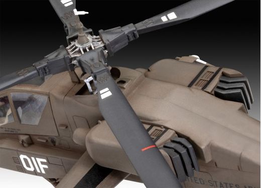 Maquette hélicoptère : Model set AH-64A Apache 1/144 - Revell 63824