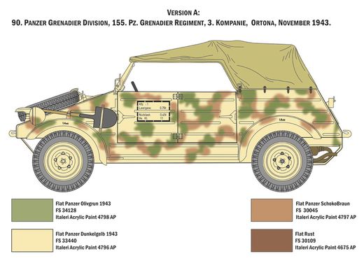 Maquette militaire : Kdf. 1 Typ 82 Kübelwagen - 1:9 - Italeri 07405