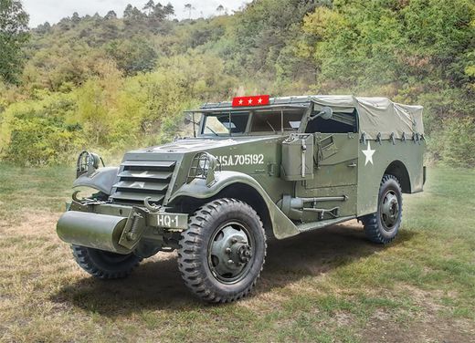 Maquette véhicule militaire : M3A1 Scout Car 1/72 - Italeri 7063