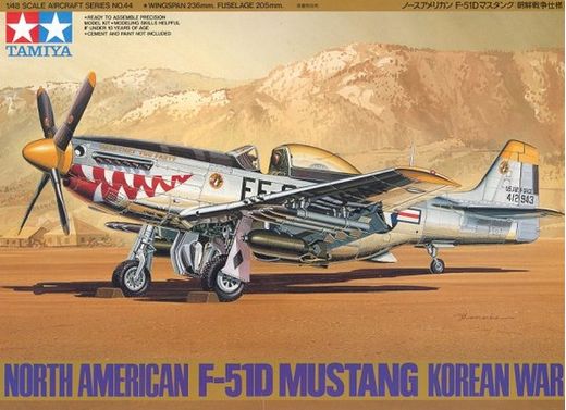 Maquette avion militaire : F 51D Mustang Korean War - 1/48 - Tamiya 61044