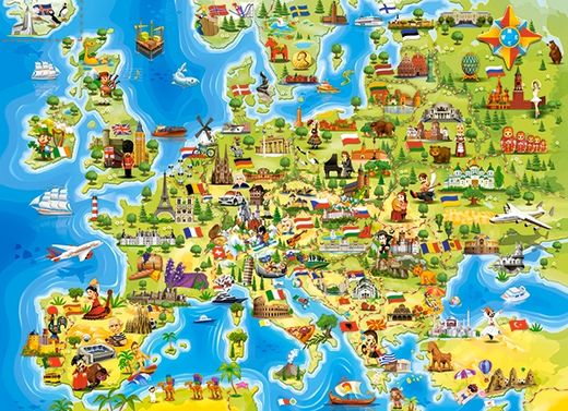 Puzzle Carte d'europe 100 pièces - Castorland 111060