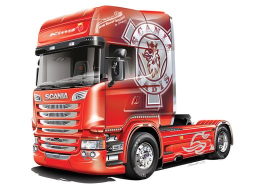 Maquette de camion - SCANIA R730 STREAMLINE "TEAM CHIMERA" - 1:24 - Italeri 3930