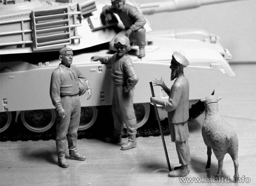 Figurines militaires : Modern US tankmen en Afghanistan - 1:35 - Masterbox 35131