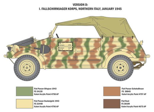 Maquette militaire : Kdf. 1 Typ 82 Kübelwagen - 1:9 - Italeri 07405