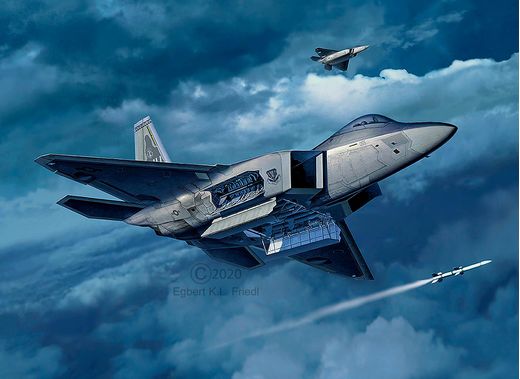 Maquette avion : Lockheed Martin F-22A Raptor - 1:72 - Revell 03858, 3858