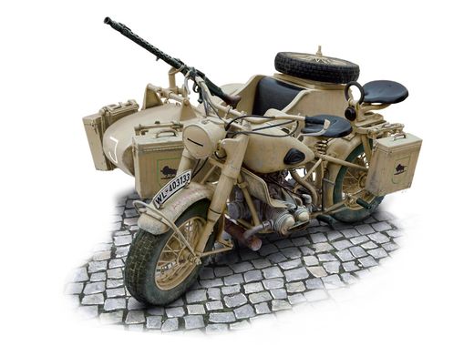 Maquette militaire : BMW R75 Sidecar - 1:9 - Italeri 07403