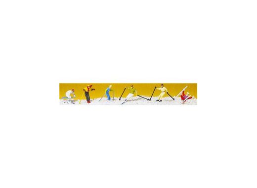 Preiser 10313 - Skieurs miniatures alpins 1:87