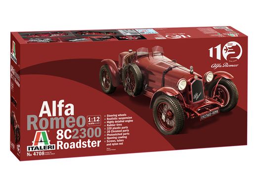 Maquette voiture de collection : Alfa Romeo 8C 2300 Roadster - 1:12 - Italeri 04708 4708