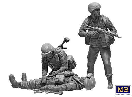 Figurines militaires : Médecins militaires ukrainiens 1/35 - Masterbox 35231