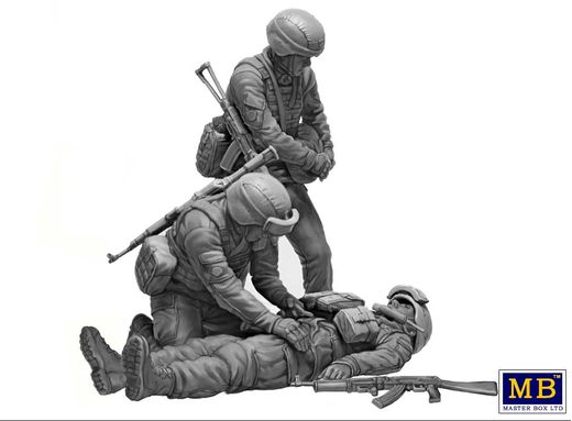 Figurines militaires : Médecins militaires ukrainiens 1/35 - Masterbox 35231