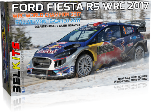 Maquette de voiture : Ford Fiesta RS WRC 2017 ‐ 1/24 - Belkits 012