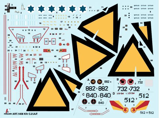 Maquette d'avion : KFIR C2/C7 - 1:72 - Italeri 01408 1408